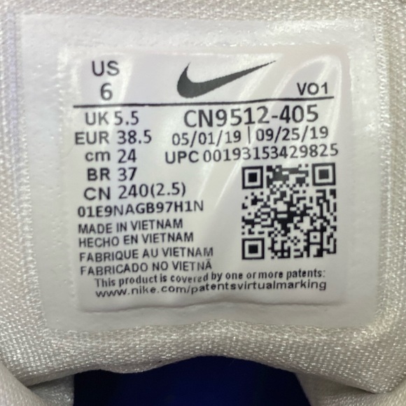 NIKE PG 3 TB 'Game Royal' CN9512-405 Basketball Shoes/Sneakers, Sz 6 - Picture 7 of 8